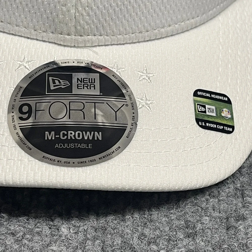 2025 Ryder Cup Hat Cap White Snapback A-Frame 9FORTY‎ New Era Bethpage Black Pin